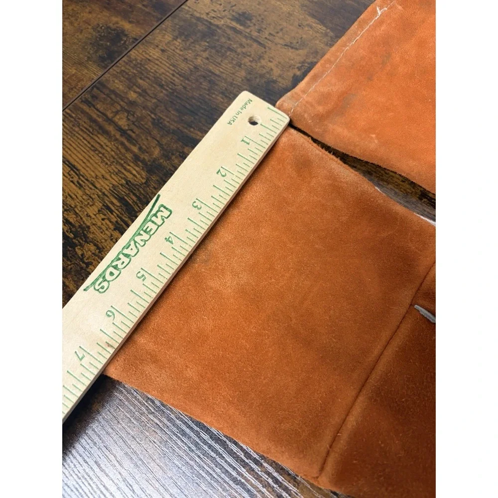 Vintage Leather Welding Gloves Orange Anchor Brand 20 GC